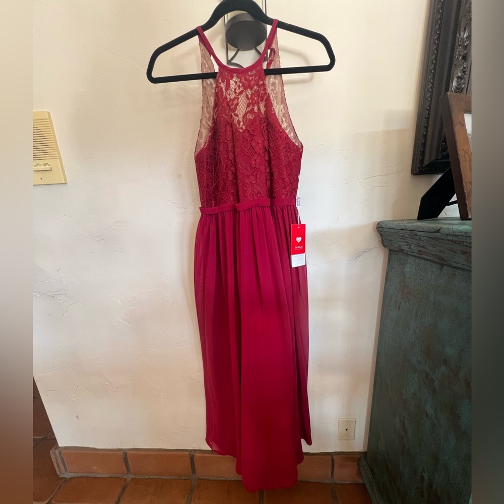 JJs House Red Junior Bridesmaid Dress - Girls Size 12